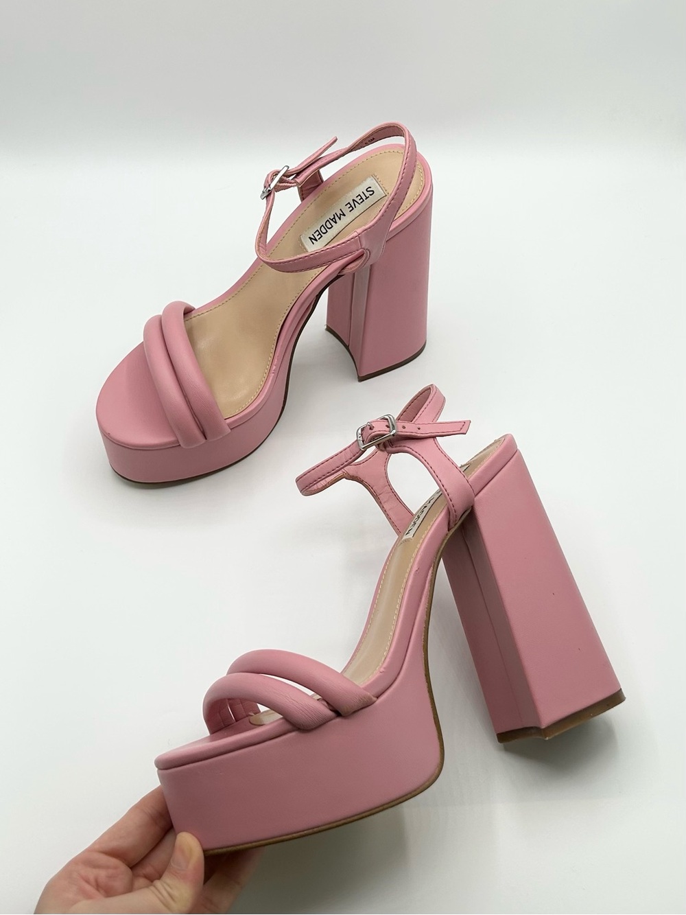 Steve Madden Pink Chunky Platform Heels Women’s Size 6.5